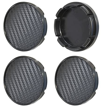 CARBON 4 piezas 55mm Tapas para Llantas Tapas de Rueda Tapacubos