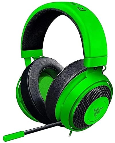 Razer Kraken Gaming Headset: Lightweight Aluminum Frame, Retractable Noise Isolating Microphone, For PC, PS4, PS5, Switch, Xbox One, Xbox Series X & S, Mobile, 3.5 mm Audio Jack – Green