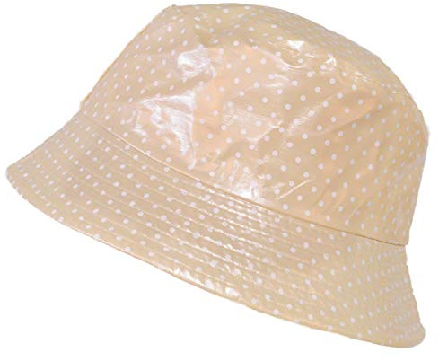 Toutacoo, Regenhut Vinyl Wasserdicht (07- Beige Erbsen)