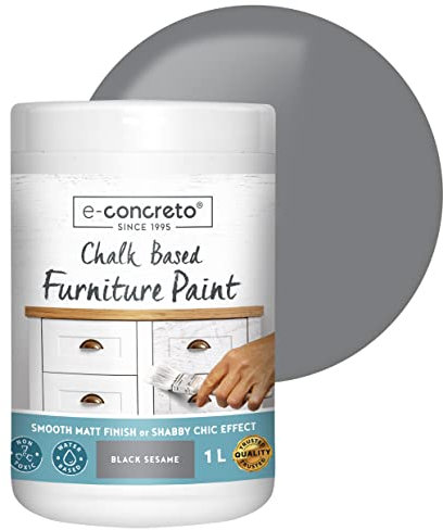e-concreto Peinture à la craie pour meubles 1L (Gris foncé)