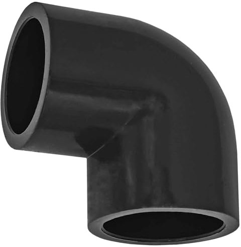 MegaHaustechnik Klebe Fitting Winkel 90° Grad aus Kunststoff für 40mm PVC Rohr Außendurchmesser i-i 2 Muffen Anschlüsse zum Verkleben Druck PN16 Bar Verbinder Stück Bogen Kupplung