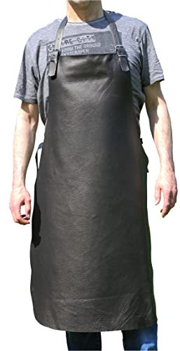 Förster-Fellnest Kräftige Arbeitsschürze | Schmiedeschürze | echte Lederschürze | Schweißerschürze