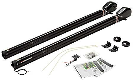 Solera 3000 Series Short Black Universal RV Awning Arms & Hardware Kit with One-Touch Power Extend/Retract, One-Handed Adjustable Pitch Projection, Auto Rain Dump - 2023052355