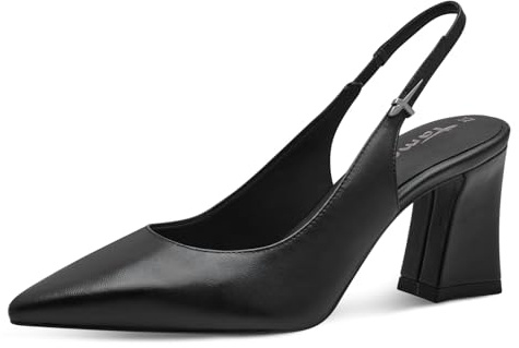 Tamaris Sling Talon bloc pour femme, Noir, 37 EU