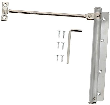 FOYTOKI Stainless Steel Door Closer Adjustable Speed Mute Spring Closing Controller for Home Gate Door Stopper Lightweight Automatic Closing