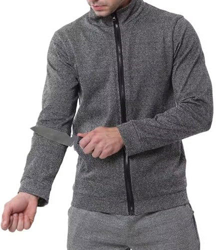 JMbpkduHs Clottes De Protection Anti-Coupe à 5 Niveaux - Chemise à Manches Longues à Longs Shorts - Hommes Vêtements D'autodéfense De Perforation en Plein Air en Plein Air,A-XXL