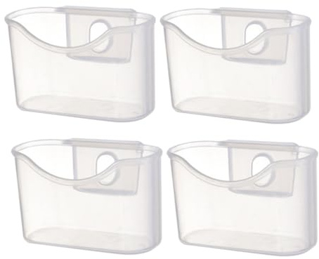 JECOMPRIS 4Pcs Fridge Hanging Box Organizer Movable Wall-Mounted Storage Rack for Freezer and Refrigerator Multi-Functional PP Material Holder for Seasoning Packets Sauce Bags Kitchen and