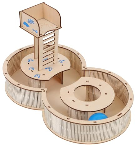SHINEOFI Labyrinthe en Bois Naturel pour Hamster Petit Animal Tunnel d'exercice et Aire de Jeu Circuit de Huit Accessoire Ludique pour Cage Stimulation et Couleur Couleur Aléatoire