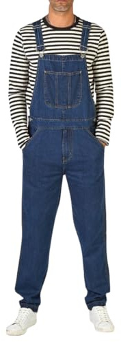 YOUTHUP Salopette Homme en Jean Combinaisons de Travail Jeans Vintage