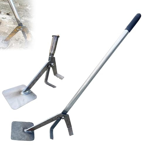 Extractor de raíces de árboles de Alta Resistencia, Herramienta extractora de Cepillo de Mango Largo, Equipo removedor de tocones de apalancamiento de Carga para jardín de raíces de árboles, pa 132cm
