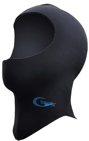 KTUXZCI Gorra de Buceo con Capucha de Neopreno de 3 mm Que te Mantiene abrigado y seco Mientras practicas Todos los Deportes acuáticos, Incluyendo Buceo, Negro, Metro
