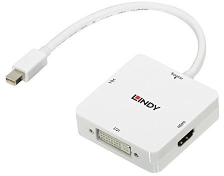 LINDY 38297 Mini DisplayPort 1.2 auf HDMI 18G, DVI & VGA Konverter, aktiv