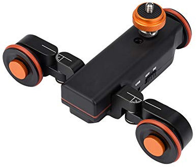 Tosuny YELANGU Kamera Transportwagen mit Fernbedienung motorisierter Kameraschieber kompatibel mit DSLR-Kamera & Action-Kamera & Mobiltelefon