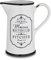 for friends Krug für 1 Liter Wasser & Getränke, Französischer Krug Paris Line in Schwarz & Weiß mit Aufdruck PITCHER, Wasser Karaffe rund aus Steingut mit Griff im Shabby Chic Look
