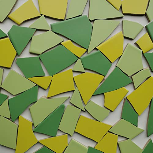 Fliesenbruch frostfest verschiedene Mixe Mosaik Bruchfliesen (3.5, Grünmix)