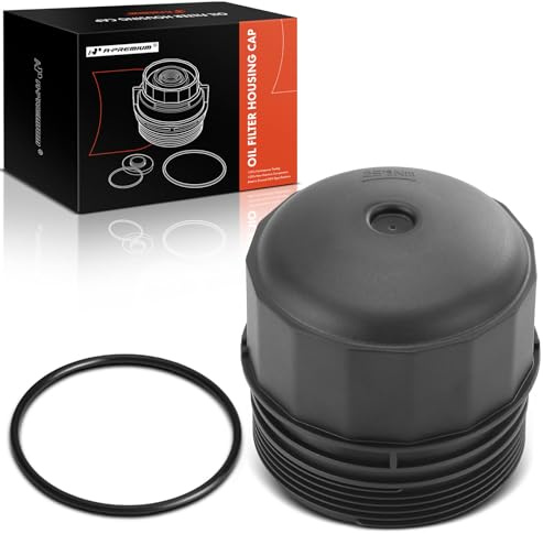 A-Premium Oil Filter Housing Cap Assembly Compatible with Jaguar F-Pace 2017-2018, XF 2010-2017, XFR 2010-2015, XFR-S 2013-2015, XE 2017-2018, XJ 2010-2017, XJR 2014-2017, F-Type 2014-2017, 3.0L 5.0L