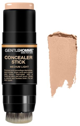 Gentlehomme Corrector en barra con cepillo para borrar ojeras, luz media