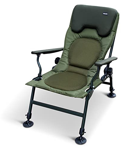 Abode 3D Mesh Padded Carp Fishing Camping Armchair Recliner Chair