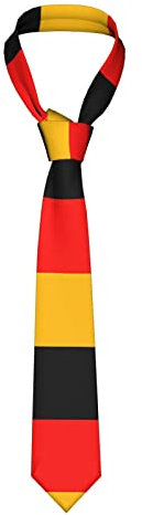Herren-Krawatte mit Deutschland-Flagge, flattert nicht, Schnalle, für Business Hochzeit Party Alltag, Schwarz , Einheitsgröße