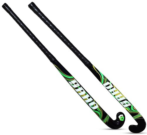 Innovate - Bastoni da hockey su prato, costruzione composita, misura senior, 92,7 cm, colore: nero