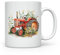 MAXIKIWI - Tasse à café ou à thé en céramique lisse et durable pour la maison ou le bureau – Parfait pour toutes les occasions – Tracteur camion vintage – 300 ml