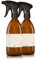 Oputec 2 x 500ml Sprühflaschen aus Glas zum Befüllen mit ergonomischem Sprühkopf + Etiketten - Leere Wassersprühflasche für Pflanzen, Blumen, Reinigungsmittel, Haarpflege und mehr