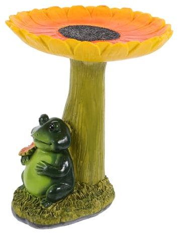 Hemobllo Adornos De Decoracion De Jardin Comedero para Colibríes Bebedero para Pájaros Al Aire Libre Baño para Pájaros para Exterior Accesorios para Estanques De Jardin Resina