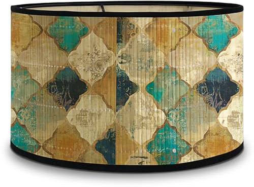 LEKEFETO Lampada da parete decorativa paralume vintage paralume in tessuto rimovibile per lampada a sospensione paralumi rustici per attacco E27 30 x 20 cm