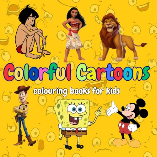 Colorful Cartoons: cartoon characters colouring books for kids