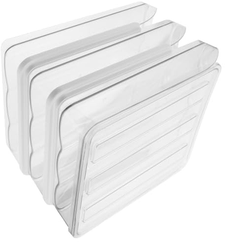 Hemobllo Caja Apilable para Guardar Huevos Transparente de Plástico Ruedas Organizador para Refrigerador de Tres Niveles Contenedor Rodante para Cocina y Almacenamiento