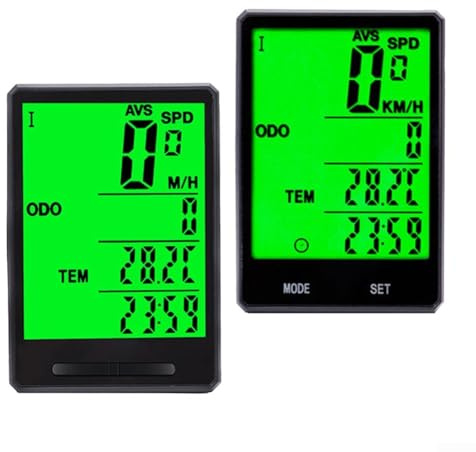 Computer per bicicletta, schermo da 2,8 pollici, impermeabile, IPX6, contachilometri, con retroilluminazione lunga, per ciclismo e ciclismo (stile C wireless)