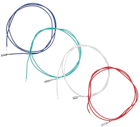 LOLIPPYY Cable de Cabezal para Fonógrafo Estéreo 4 Piezas Colores, Cable Repuesto para Tocadiscos y Gramófono, Accesorio de Audio para Reparación y Uso en Hogar y Cafetería