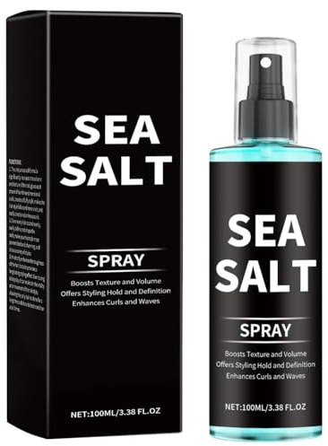 Spray modellante leggero al sale marino, 100 ml - Onde naturali da spiaggia, esalta i ricci, tenuta flessibile, perfetto per appuntamenti, ufficio e styling quotidiano.