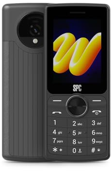 SPC WILD COOL – 4G grundläggande telefon för digital frånkoppling och första anslutning | Inga appar eller sociala medier, FM-radio, kamera och Bluetooth | 2,4 tums skärm och hörlursuttag – svart