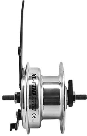 Sturmey Archer Hub Front S/A XLFDD Drum & Dynamo Alloy 36H 90mm 6VX3W with Cable & Hardware - HDS93.TBSS.AA2.OE/BSD1X.0800.BAH.OE+ Hardware
