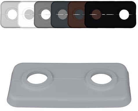FUX 3 stycken dubbel värmerör ros 12 mm – 21,3 mm, 2 delar, uppvärmning, rörskydd, täckrosetter, beklädnad, radiator rosetter, polypropen i specialfärger (16 mm, RAL 7040)