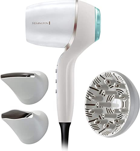 Remington hårfön, 2400W, digital motor, 3 värme & 2 hastighetsinställningar, Hydracare sensorteknik med fuktbevarande teknologi, jonisering, koncentrator, diffuser, 3m sladd, Hydraluxe Pro EC9001