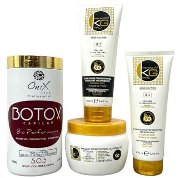B.T.O.X ONIX + SHAMPOING 250ML SANS SULFATES + MASQUE 500ML + SOIN CREME KERAGOLD (ALEATOIRE)