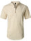 LucMatton Sommerhemd für Herren, aus Baumwolle/Leinen, Kurzarm, lässiges Henley-Hemd, leichte Sommer-Oberbekleidung für den Strand, mit Stehkragen, XL