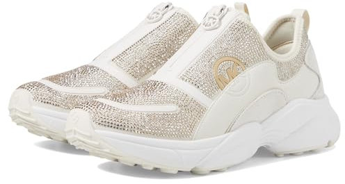 MICHAEL KORS Damen SAMI Zip Trainer Sneaker, cremefarben, 39.5 EU