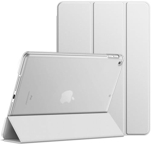 JETech Hülle für iPad 9 8 7 (10,2 Zoll, Modell 2021 2020 2019, 9. 8. 7. Generation), Auto Schlafen Wachen (Silber)