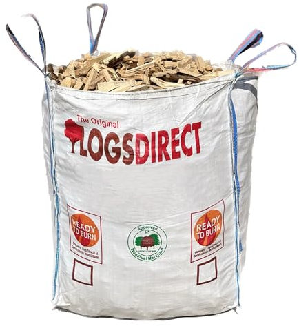1CBM Warma Kindling Sticks Dumpy Bag Kiln Dried Softwood - Sustainably Sourced - Low Moisture Content - BBQs Barbecue Outdoor Fire Pits Stove Oven Wood Burners Camping Firplaces