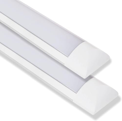 VZLED - Pantalla LED 36W Superficie Lineal, Luminaria 120 cm, Plafón Techo, Lámpara Cocina, Luz Blanca 4000K (Pack 2)