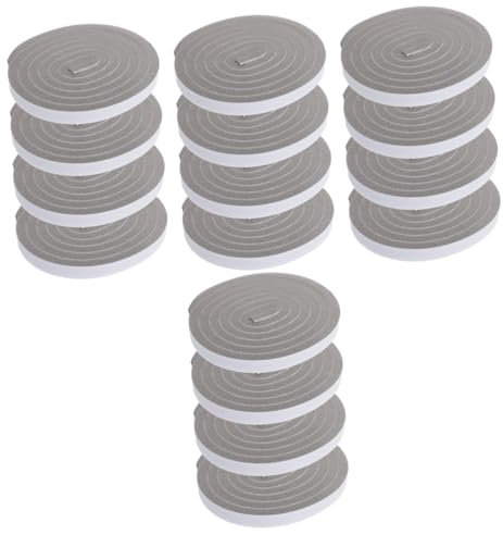 Healeved 16 Rollen Fensterdichtung Siegel Schiebetürdichtung auto tür dichtung Schaum Wetterstreifen Fensterputzen Antikollisionsstreifen Schwamm Dichtungsband Windschutzscheibe Weiß