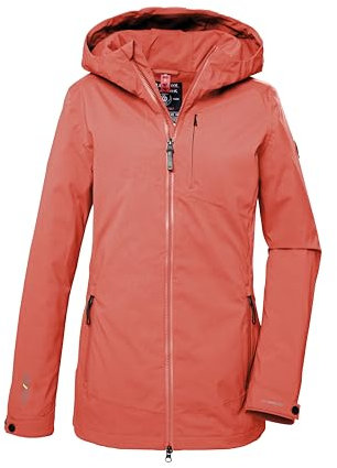 G.I.G.A. DX Mujeres Chaqueta funcional con capucha/chaqueta de exterior impermeable. GS 3 WMN JCKT, red, 42, 41177-000