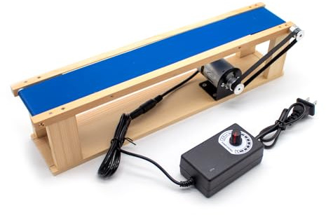 Mini Cinta Transportadora de Escritorio de 5x70cm, Herramienta de Enseñanza de Fricción Modelo de Ascensor, Dispositivo de Experimento Científico 0-6000rpm AC 100-240V