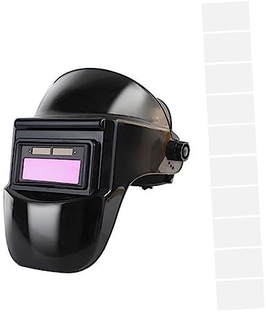 HOMSFOU 1Ensemble Masque de Soudage à Assombrissement Automatique Lunettes de Légères et Confortables pour Soudage Casque avec Dimming LCD et Films Outil Professionnel pour Soudeur