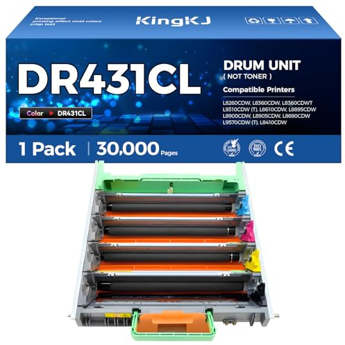 DR431CL Drum Unit High Yield Replacement for Brother DR-431CL Imaging Drum for MFC-L8900CDW MFC-L8690CDW HL-L8360CDW HL-L8260CDW MFC-L8610CDW MFC-L8905CDW MFC-L9570CDW HL-L8360CDWT Printer All-in-One