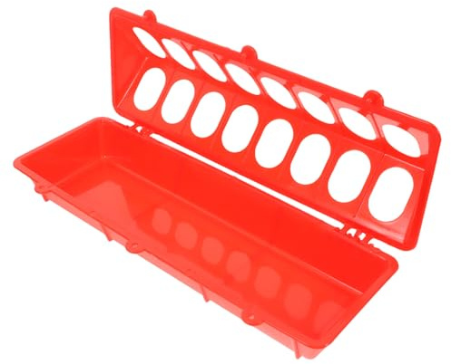 Hohopeti Comedero Plástico para Aves Pequeñas Bandeja Alimentadora Versátil para Codornices y Pollitos Portátil con Gran Capacidad Ahorro