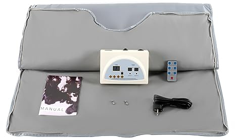 DAHAD Manta térmica infrarroja para sauna de 650 W, temperatura ajustable de 35 a 80 °C, con función de temporizador para salones de belleza, spas, hogar, 180 x 80 cm